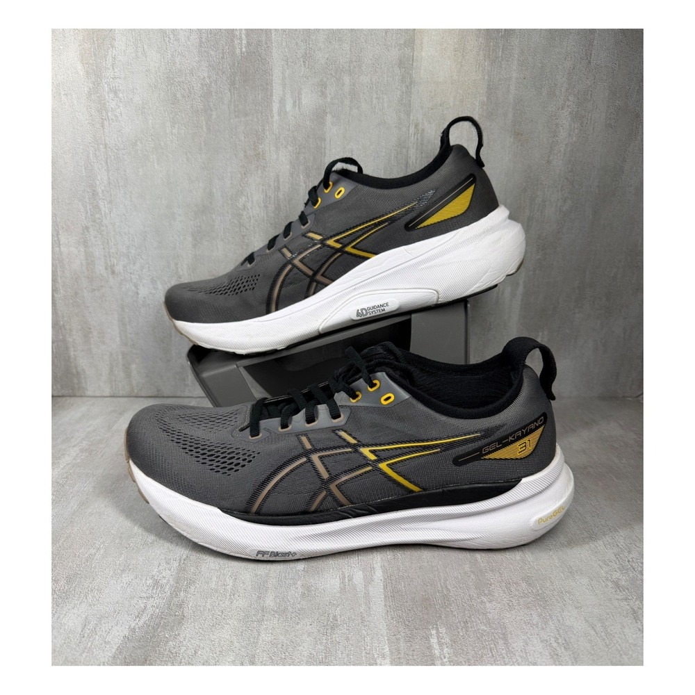 Asics Gel-Kayano 31 Mens Running Shoes Grey Yellow 1011B797-021 Size 10.5